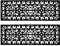 JVL Lexi Wrought Iron Effect Rubber Step Mat, 25x75cm, Set of 2
