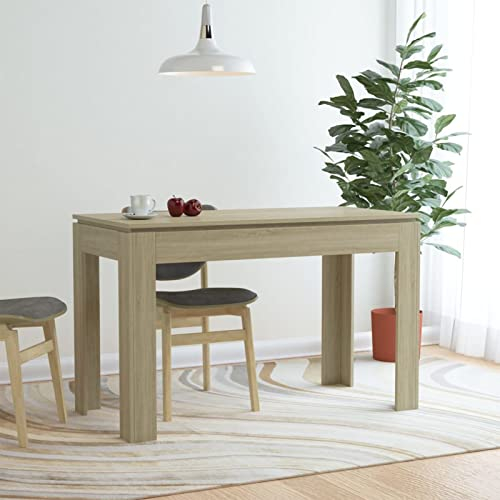 Homgoday Esstisch Küchentisch Speisetisch Esszimmertisch Tisch für Esszimmer, Küche Sonoma-Eiche 120x60x76 cm Holzwerkstoff