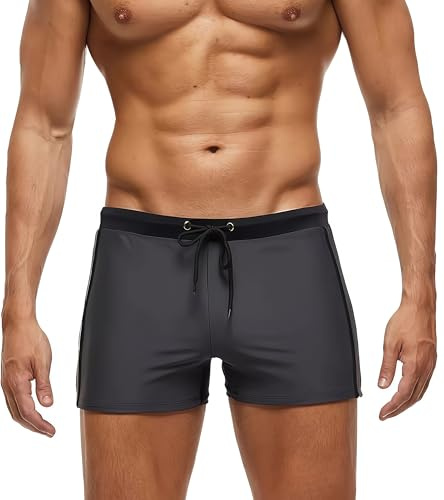 XDSP Costume da Bagno Boxer da Nuoto Uomo Coulisse Pantaloncini Calzoncini da Bagno Elastico a Vita Bassa Boxershorts Spiaggia Mare Piscina