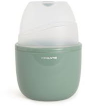 CREATE/BABY BOTTLE WARMER/Calentador de biberones y esterilizador 2 biberones verde sage/Función de cocción al vapor, sensor de temperatura NTC, programable, 300W