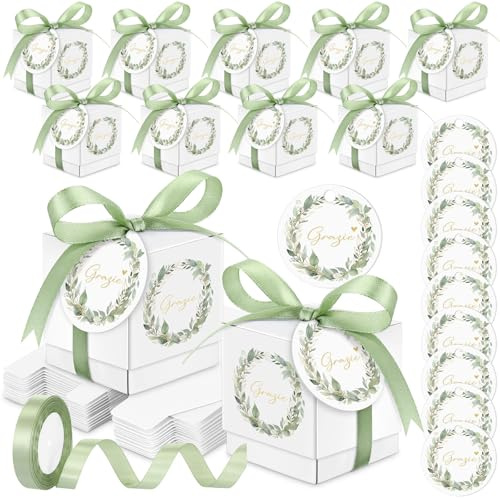 Tenare 30 Set Bomboniera Scatoline Portaconfetti Matrimonio Cresima Battesimo Prima Comunione Primi Sacramenti Nascita Laurea Scatola per Bomboniere Pensierino Regalino per Invitati Regalo per Ospiti