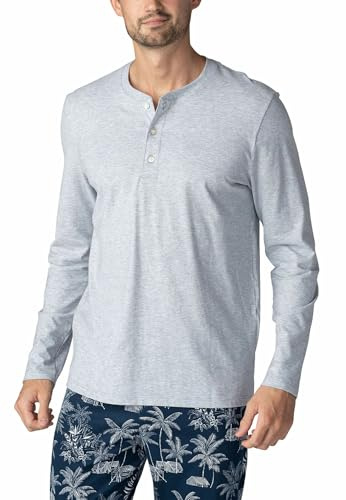 Mey Loungewear Serie Ringwood Herren Homewear Shirts Light Grey Melange XXL(XXL)