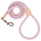Mile High Life | Chew Proof Dog Leash | Dog Rope Leash | Reflective Dog Leashes | Climbing Rope Dog Leash w Leather Tip(Pink, 4 FT)