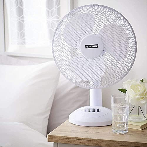 Lightsave Desk Fan 12 Inch Portable White Pack of 2
