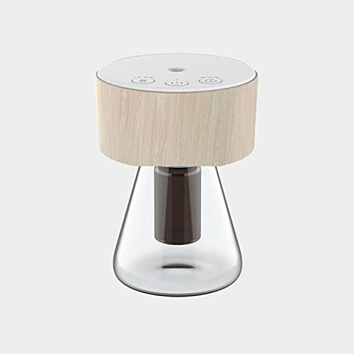 Minidiva Diffuseur d'huiles essentielles, avec veilleuse LED, Technologie de nébulisation Professionnelle, Super silencieuse, sans Eau, Portable, à Faire soi-même (Grain de Bois)