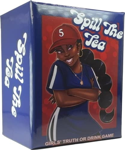 LewisRenee Spill The Tea – Black-Owned Girls' Night Drinking Card Game, Perfect for Bachelorette Parties and Fun Girl Talk