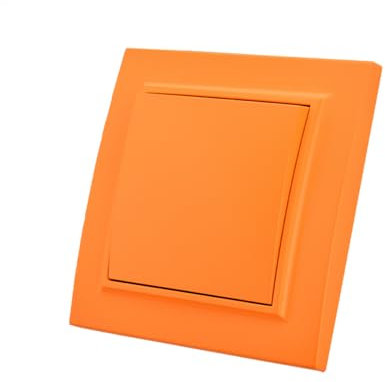 Interruptor simple, 1 vía, color naranja, interruptor de pared mecánico, 86 mm, interruptor estándar 10 A, 250 V