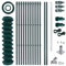 ESTEXO Gartenzaunset Gartenzaun Zaunset Maschendraht Set Aufschraubhülsen Komplett-Set Maschendraht-Zaunset (1,5 x 25 m)