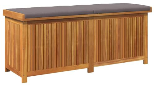 vidaXL Scatola Cuscini da Esterno 150x50x60,5 cm Legno Massello Acacia, Contenitore per Cuscini, Scatola di conservazione, Scatola per Cuscini per Esterni
