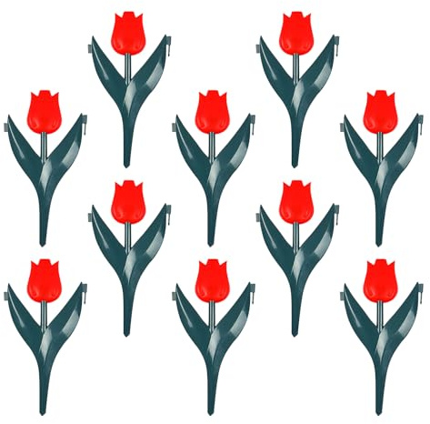 Protección para parterres – 10 piezas borde decorativo para jardín, para proteger plantas, piscina, animales domésticos, patios y huertos