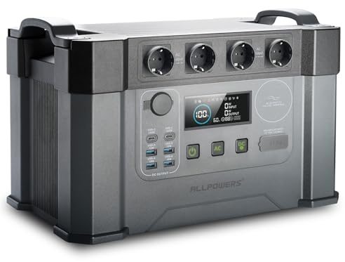 ALLPOWERS S2000Pro Station électrique portable 2400W 1451Wh (crête 4000 W) | 0 à 100% en 1,5 heure, fonction UPS, générateur solaire pour camping, panne de camping-car, courant, extérieur