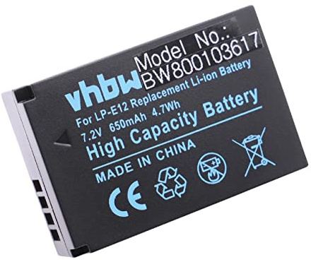 vhbw 1x Akku kompatibel mit Canon PowerShot SX70 HS Kamera (650 mAh, 7,2 V, Li-Ion)