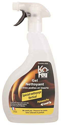 K-OFEU - Gel Nettoyant - Pour Vitres, poêles et inserts - Spécial nettoyage vertical - Sans colorant ni parfum - Ne coule pas - Efficacité immédiate - 750 ml