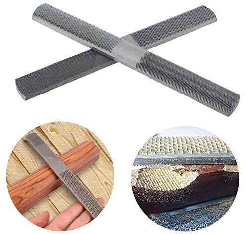 Lima plana de acero 4 en 1 de 200 mm, lima de madera semicircular para carpintería, escofina gruesa de 4 vías