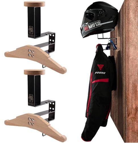 OneTigris Wandhalterung Helmhalterung – Stabile Halterung & Garderobe für Motorradhelm, Motorradkleidung, Tactical Gear, Westen & Plate Carrier, 40kg Tragkraft, Einfache Montage