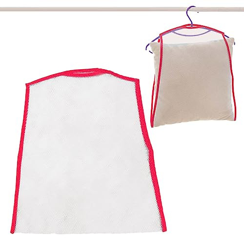 GIMOCOOL Red para Colgar Almohadas de Secado - Bolsa de Red Plegable para Almohada - Tendedero de Ropa Plegable para Almohada para Dormir, Bolsa de Almacenamiento para Secadora de Ropa para Almohadas