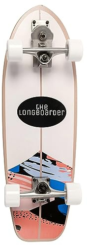 Surfskate Cruiser Skate Retro W - 75 cm in acero, assi Surf Skate S7, ruote 65 x 43 mm, ABEC-5 per bambini, ragazzi, ragazzi, principianti e adulti