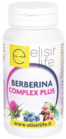 Integratore Alimentare BERBERINA COMPLEX PLUS 100 capsule a base di Berberina, Cardo Mariano, Diosmina, Esperidina e Mirtillo