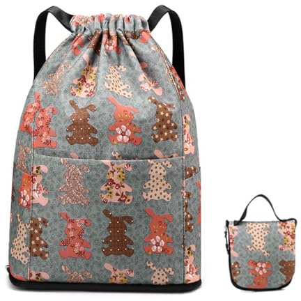 Grandes Bolsas de Cuerdas Impermeable Bolsas de Cuerdas para el Gimnasio Plegable Mochilas de Cuerdas Ancho Ligero Mochila Cuerda para PC Viaje Libros Acampada Estudiantes Escuela Mochila Cuerda
