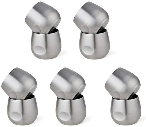 Booso Tazas de Café Expreso de Acero Inoxidable 10 Uds, Vaso PequeñO Irrompible con Aislamiento de Doble Pared de 150 Ml para Fiestas de Picnic Al Aire Libre