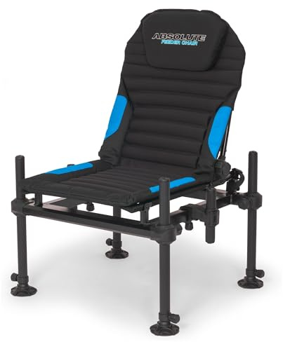 Preston Innovations Absolute Feeder Chaise | 36 mm coulissant vertical pour une fixation facile des accessoires | 4 pieds télescopiques de 36 mm | Articulations durables | Design pliable avec système