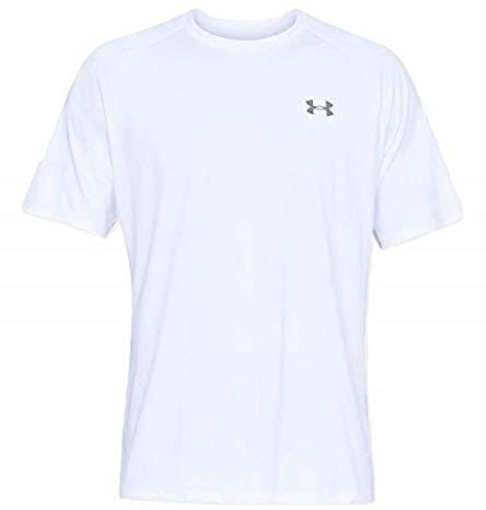 Under Armour Men's Velocity 2.0 Short Sleeve T Shirt, (100) White / / Steel, X-Large