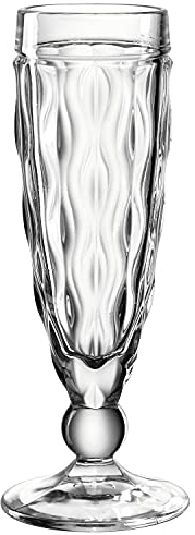 Leonardo Brindisi Sekt-Glas 1 Stück, spülmaschinenfester Prosecco-Kelch, Champagner-Glas mit Stiel, Facettenschliff-Kelchglas, 140 ml, 021595