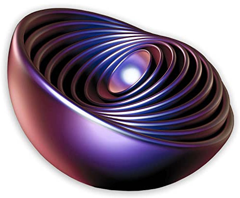 Startonight Cuadro sobre Vidrio Acrílico - Ronda de Hipnotica Púrpura - Moderno Cuadro de Cristal Acrílico 60 cm