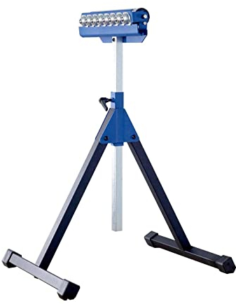 Support de rouleau robuste de 136 kg - Capacité de charge de 136 kg (rouleau 3 en 1), extension de scie à onglet réglable, se replie à plat pour un rangement facile, rouleau en acier inoxydable de 50