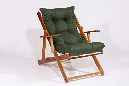 TECNOCUCI Cojín acolchado para sillón de relax (115 x 55) - 100 % fabricado en Italia - Repuesto ideal para interiores y exteriores (jardines, patios, terrazas)