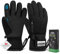 HIKENTURE Winterhandschuhe Herren Damen, 3M Thinsulate Skihandschuhe, Wasserdichte Handschuhe Winter Warm, Winddichte Touchscreen Snowboardhandschuhe für Skifahren, Radfahren, Motorrad, Laufen Black-L