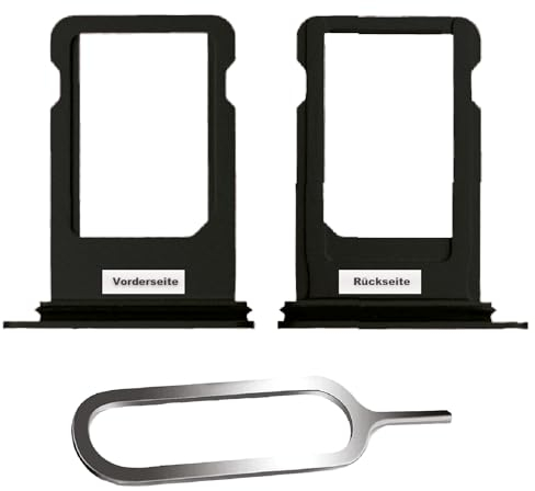 IS-TECK SIM-Kartenhalter Ersatz SIM-Tray Kompatibel mit iPhone 7 inklusive SIM-Nadel SIM-Kartensteckplatz (Schwarz)