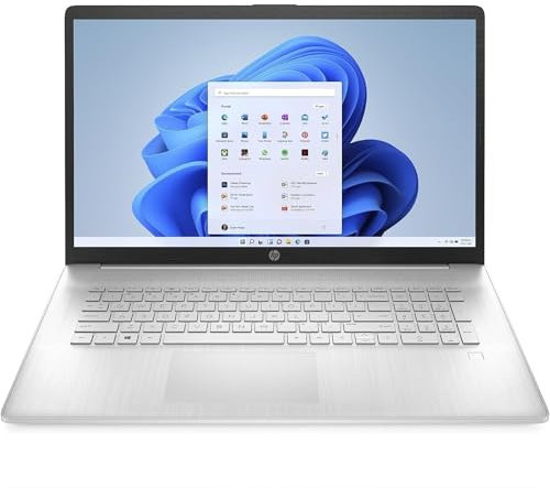 HP Laptop 17-cn2005sl, Intel Core i5-1235U, RAM 8GB DDR4, SSD 512 GB, Intel Iris Xe, Display 17.3 FHD IPS 300 Nits, Antiriflesso, Privacy Camera 720p TNR, Lettore Schede SD, Windows 11, Argento, 17