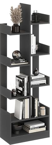 KOMTO Regal mit 9 Ebenen, Pflanzenregal, Standregal für Wohnzimmer, Kinderzimmer, Schlafzimmer | Pylos 60 x 180 x 32 cm