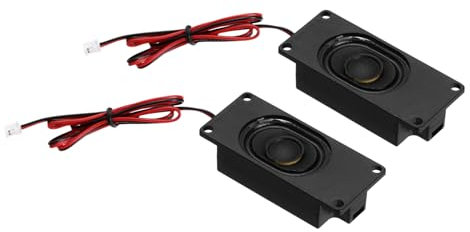 sourcing map 2 Pcs 3 Watt 8 Ohm Single Mini Speaker Full-Range Mobile Portable Advertising Machine Speaker with Terminal Wire Connector Separating Interface for Small Electronic Projects