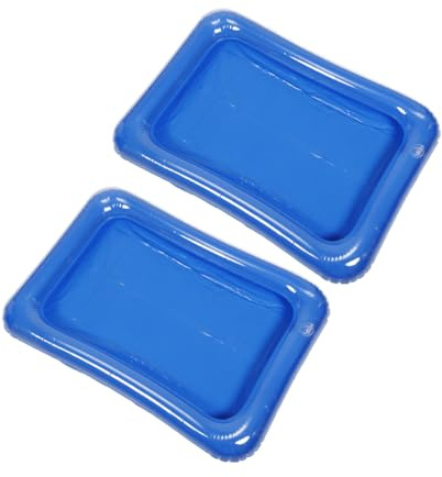 LABRIMP 2pcs Inflatable Dollhouse Pool Accessories Water Play Table Float Tray for Summer Fun Pool Floaties Engage Realistic Play with Water and Activities