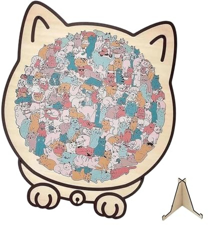 Puzzle Frame – Decor Gift, Creative Family Activity, Sturdy Interlocking Design, Premium Quality Material, Engaging Educational Performance, Jigsaw Puzzle Kit for Home/Shelf Display/Brown