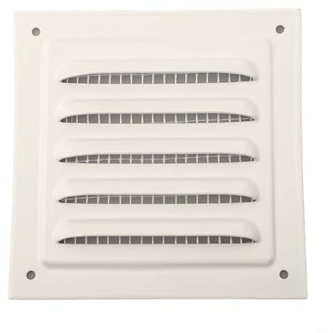 Griglia di ventilazione quadrata in metallo con schermo a rete, griglia per ventilazione a soffitto, in alluminio, con zanzariera (350 x 350 mm)