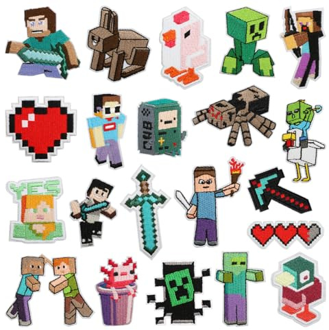 21 Parches Termoadhesivos Videojuegos Niños – Plancha o Coser Ropa
