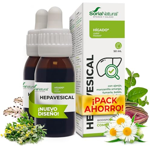 Soria Natural Composor 03 Hepavesical - Extracto Ajenjo, Manzanilla Amarga y Romero - Acción Digestiva, Antiinflamatoria y Diurética - Ayuda Dolor, Hinchazón, Acidez - 50 ml (50 ml (Paquete de 2))