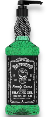 Bandido Gel da Barba Pearly Green 1000ml - Trasparente Shaving Gel per Uomini