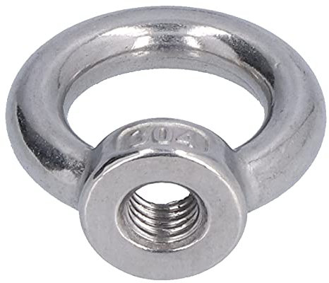 Écrou de Levage en Acier Inoxydable, Écrou à Oeil en Forme d'Anneau M4, 10 Pièces, pour Machines Forestières et Équipements Industriels