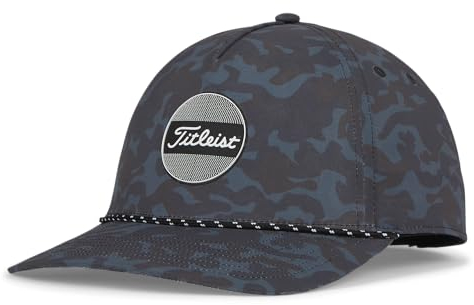 Titleist Boardwalk Rope Golf Cap, Black Camo, Adjustable