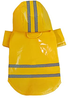 Generisch Hunderegenmantel Verstellbarer, Regenmantel Hund mit Tedy Big Strip Regenmantel Kleiner Regenmantel Tierkleidung Regenjacke Wandern Leicht RegenüBerzug Hardshell Regenjacke
