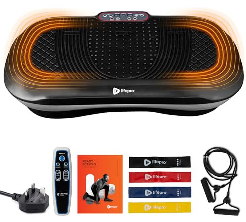 LifePro Waver - Máquina de Ejercicio con Placa de vibración para Entrenamiento de Cuerpo Completo, 99 Niveles de Velocidad, Bandas de Resistencia, Control Remoto, Fitness en casa y Plataforma de