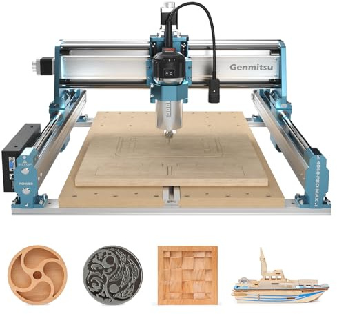 SainSmart Genmitsu 4040-PRO MAX Router CNC, Trimmer 710W e Azionato da Guida Lineare, Area di Lavoro 410 x 405 x 77mm, per Taglio e Fresatura di Legno Metallo Acrilico, Controllo GRBL