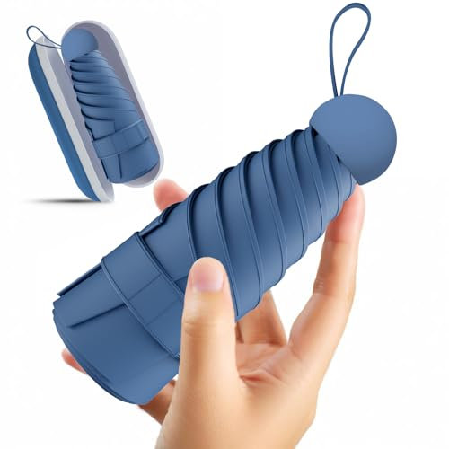 Parapluie pliant de voyage MINI Coupe - vent,idéal pour tenir dans votre poche ou votre sac,parapluie portefeuille en tissu écologique,idéal pour les déplacements quotidiens,Garçons filles,cadeaux