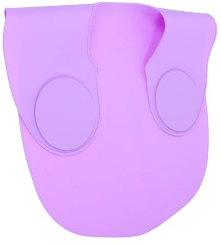 SAFIGLE Colletto Regolabile in Silicone Flessibile e Resistente All’olio Per Taglio, Tintura e Styling Per Parrucchiere e Uso Domestico (viola)