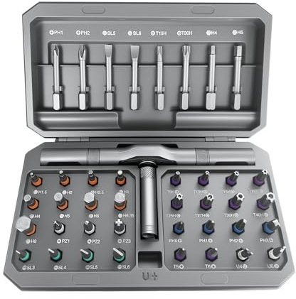 Set di cacciaviti a cricchetto, set di cacciavitie magneticio 42 in 1, punte in acciaio S2, cacciavite di precisione autoassemblaggio rimovibile per assemblaggio di mobili, riparazione elettrica