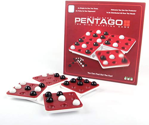 Sxhlseller Pentago Brädspel, Strategi Brädspel Klassiskt, Ordspel Schack, Med 2 Spelarläge För Barn 8 år och Uppåt (Färgrik)